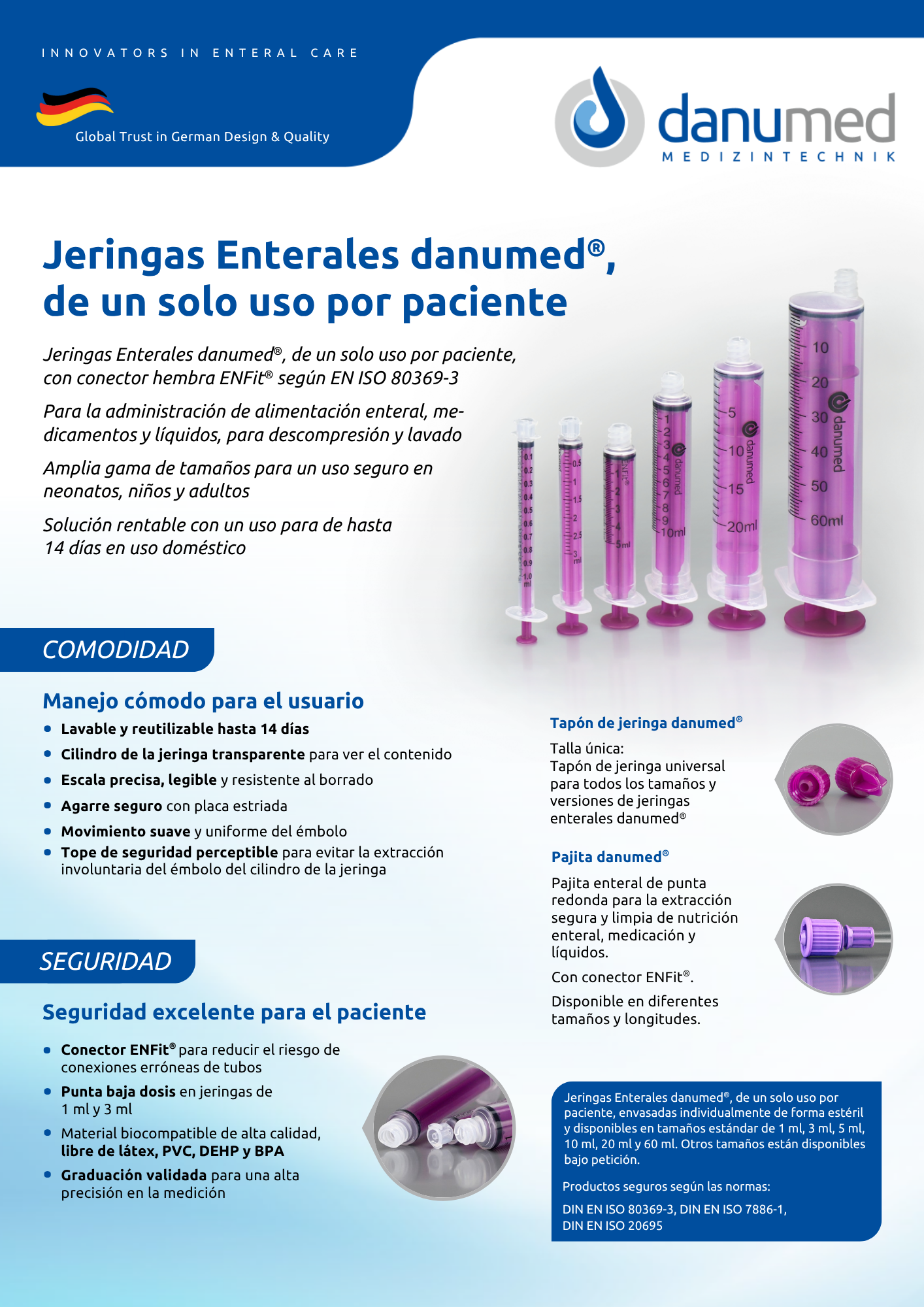 danumed® Enteral Syringes, Single-Patient Use