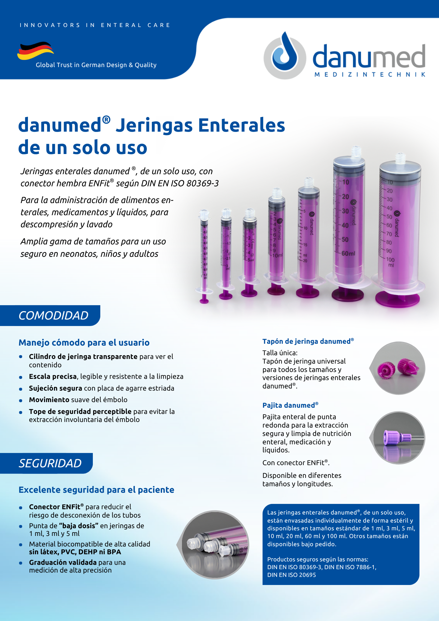 danumed® Enteral Syringes, Single-Use