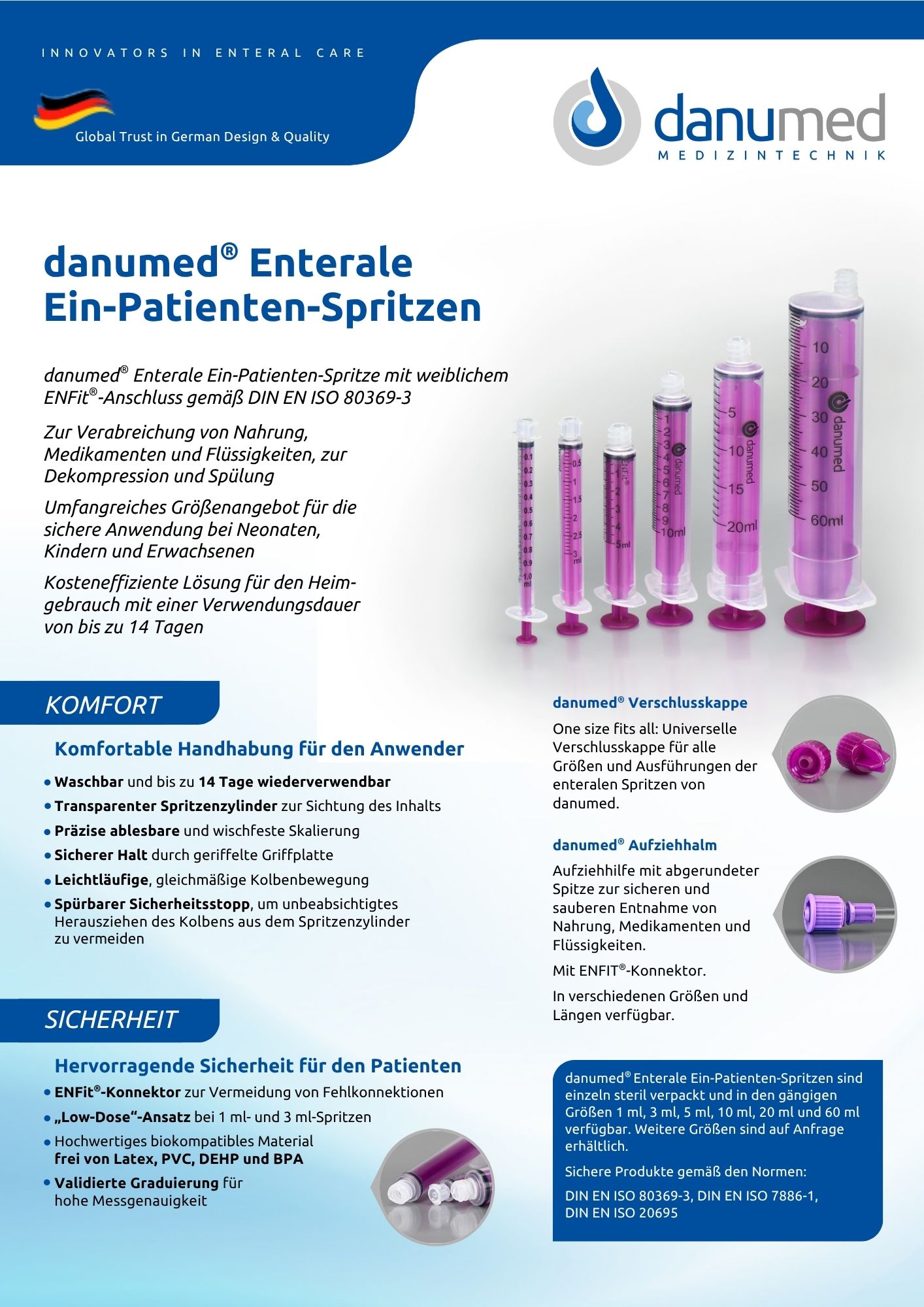 danumed® Enteral Syringes, Single-Patient Use