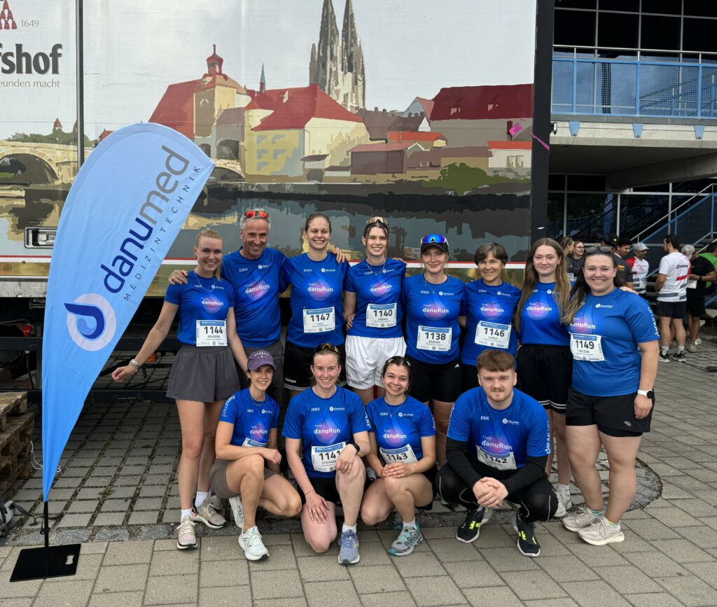 Team danumed Shows Strong Team Spirit and Athletic Drive at the REWAG company run in Regensburg